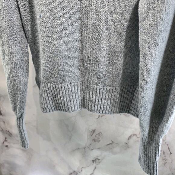 Maeve Sweater Womens XS Light Blue Mock Balloon Sleeve Mock Neck Knit - Picture 10 of 13